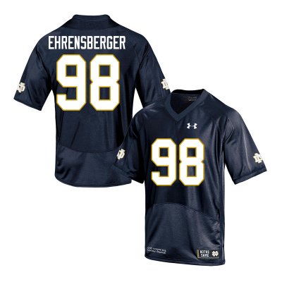 Notre Dame Fighting Irish Men's Alexander Ehrensberger #98 Navy Under Armour Authentic Stitched College NCAA Football Jersey TAK8799MT